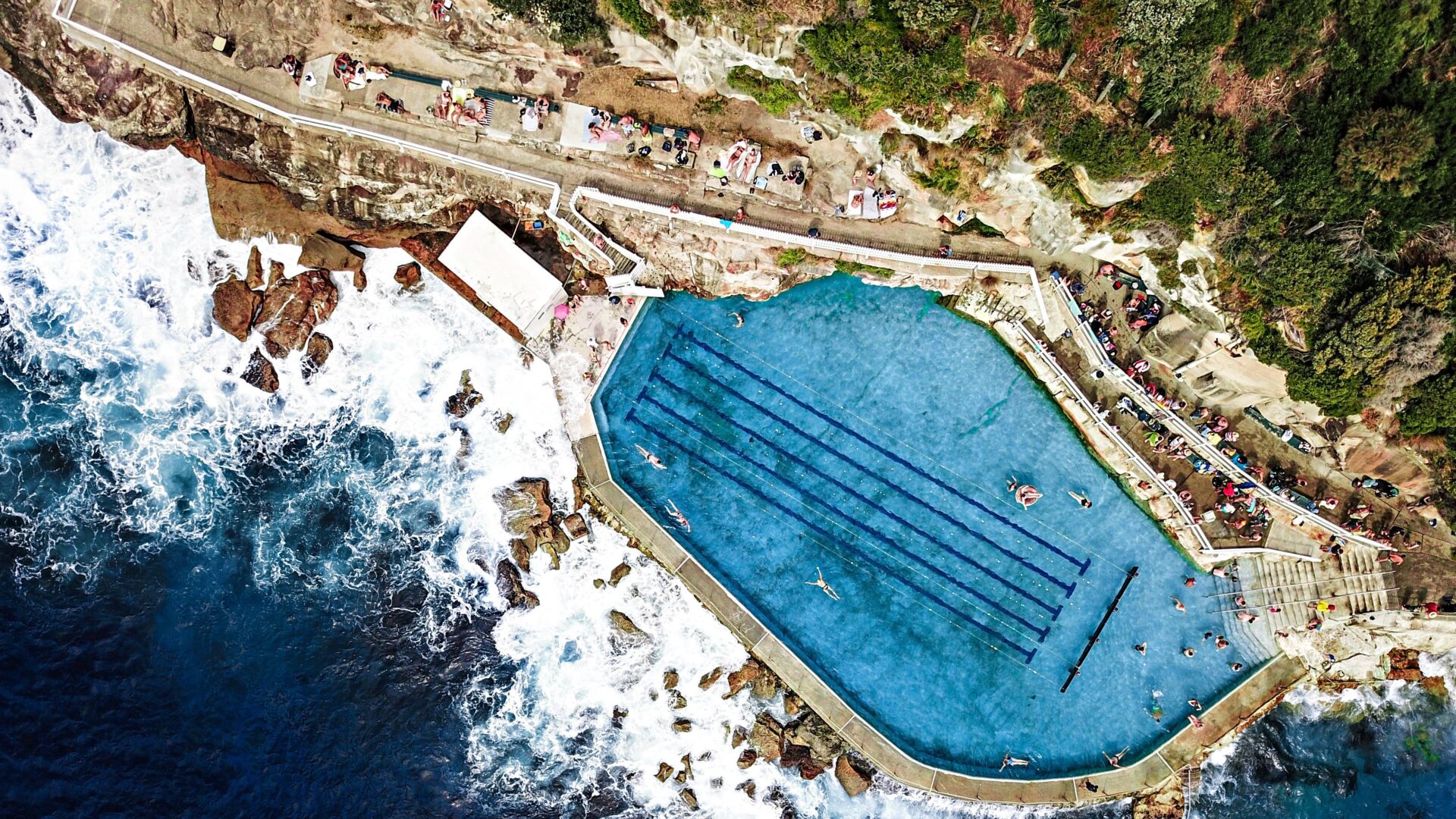 Aerial View of Bronte Ocean Pool
