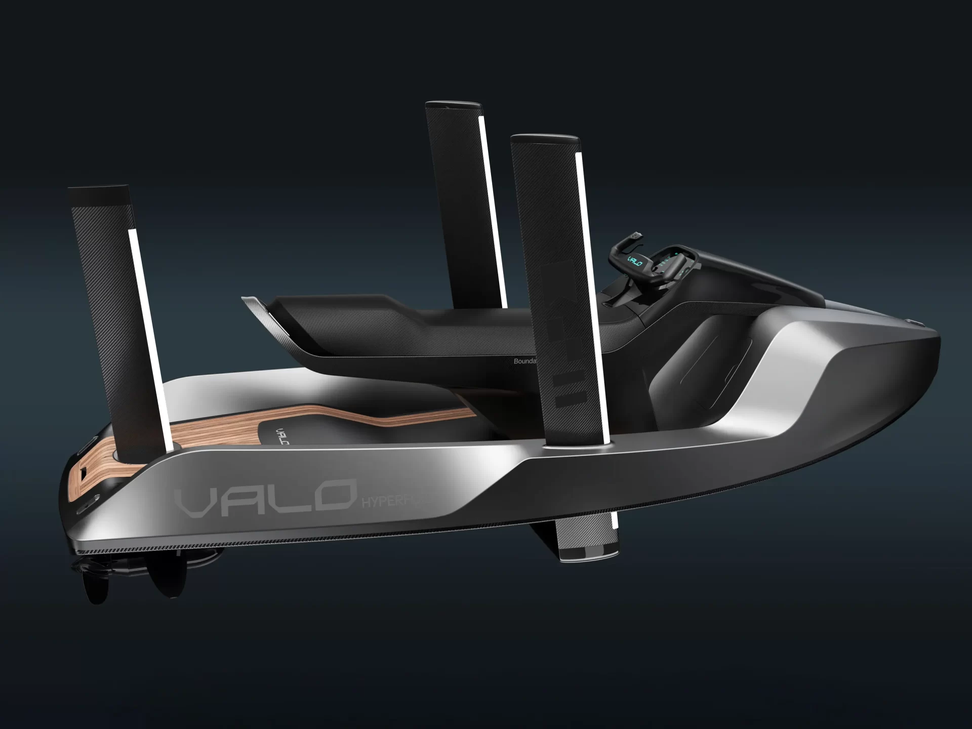Side View of Hydrofoiling Jet Ski