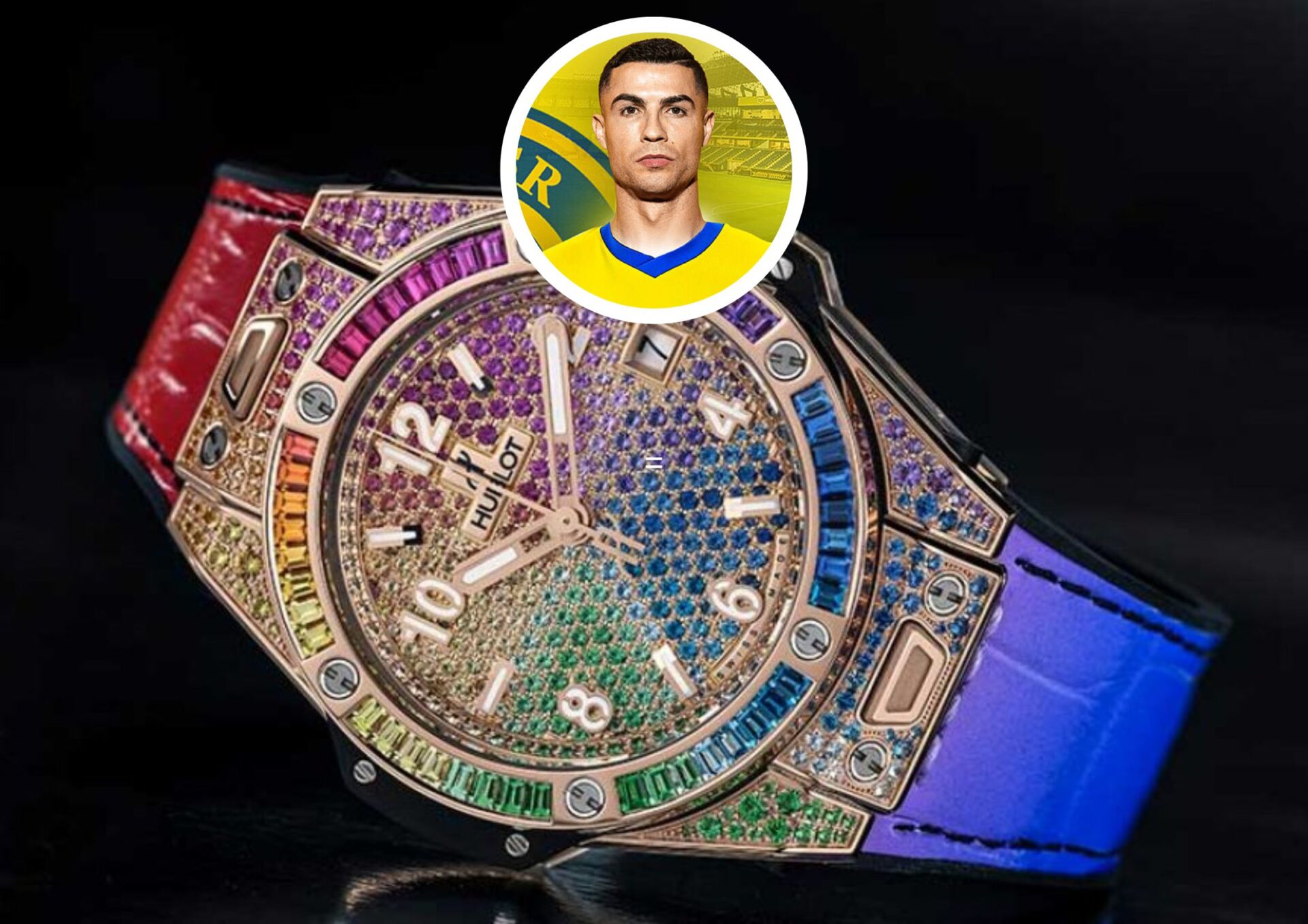 Cristian Ronaldo's Hublot Gold Rainbow Watch