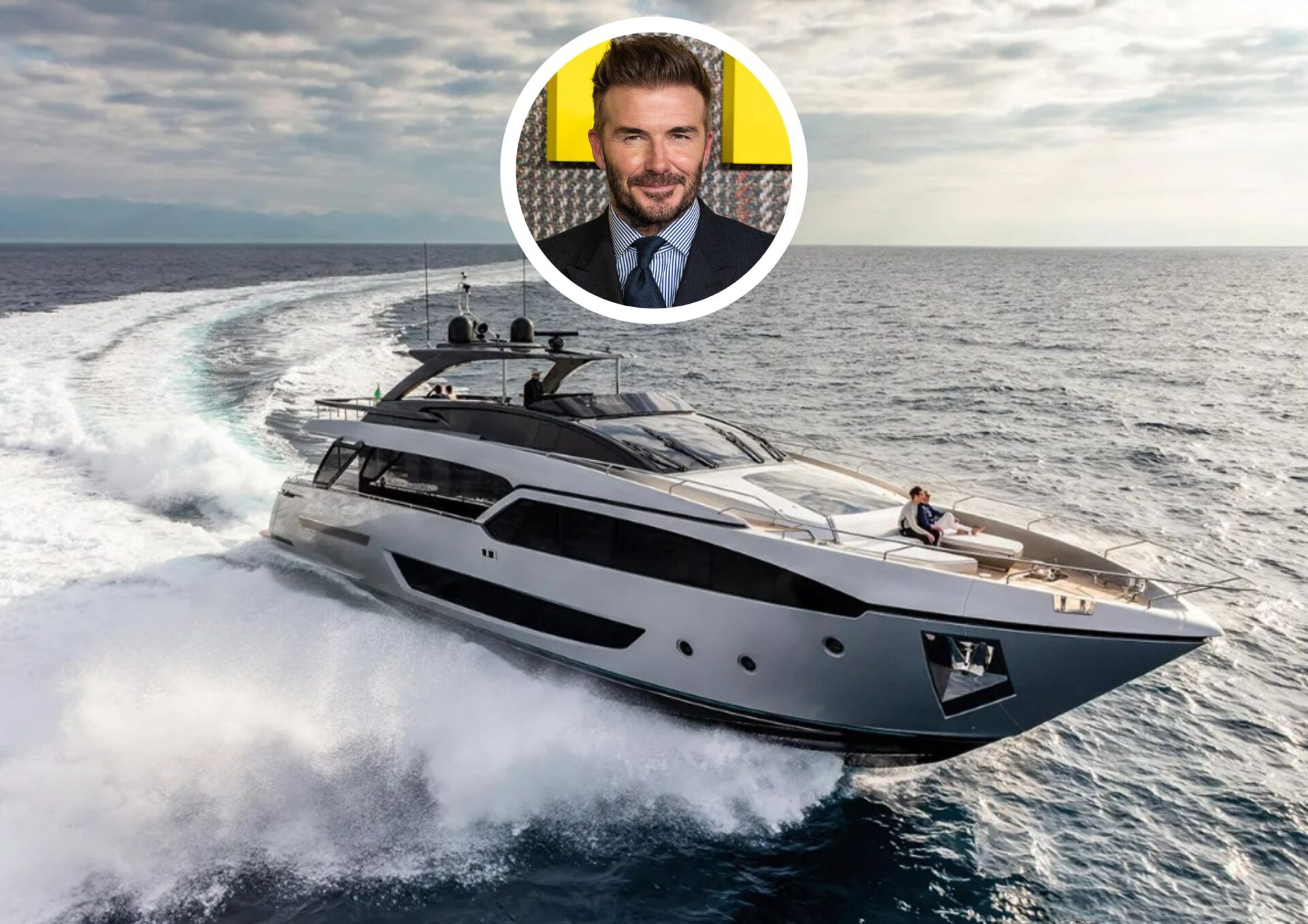 David Beckham on Family Yacht Vacation