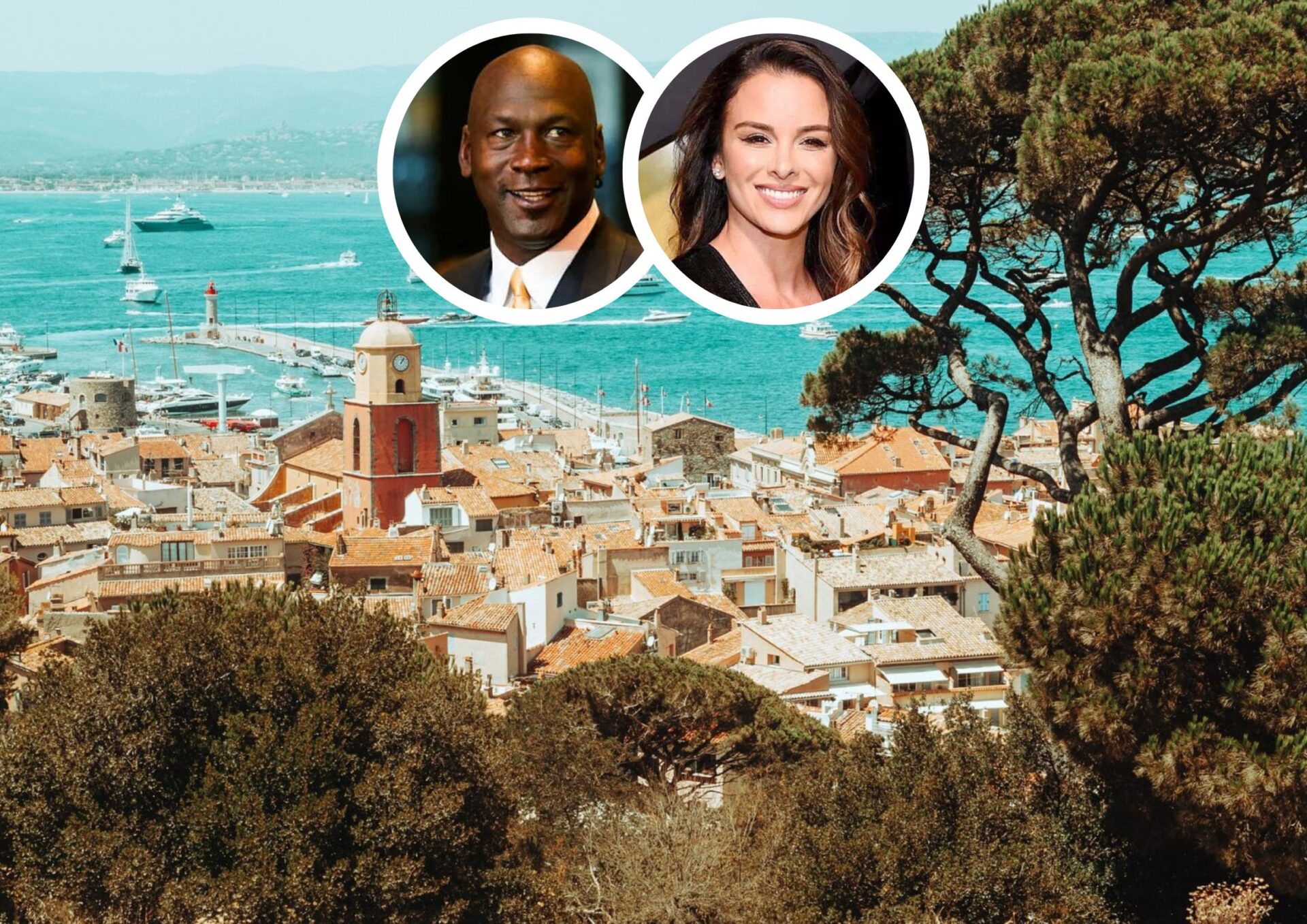 Michael Jordan and Wife Yvette Prieto in Saint-Tropez Vacation