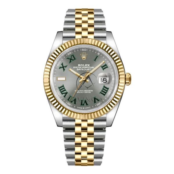 Rolex Datejust Slate Green Roman Dial Front