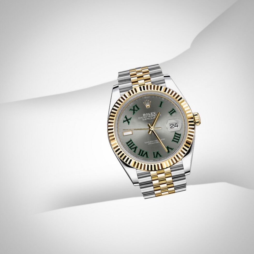 Rolex Datejust Slate Green Roman Dial Worn