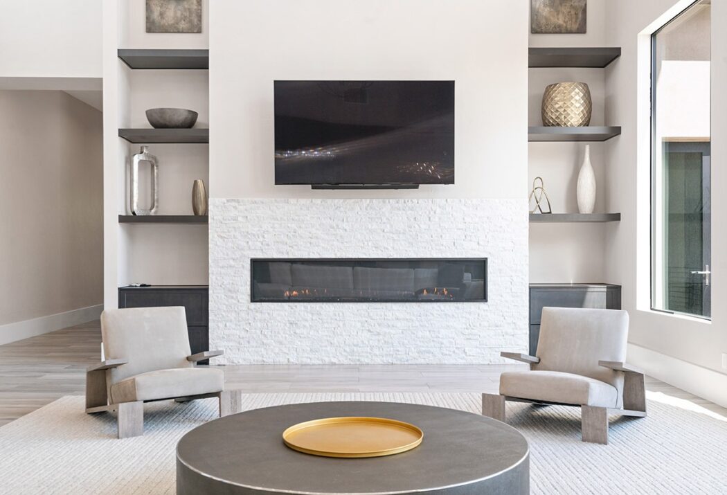 Derek Carrs Floating Fireplace