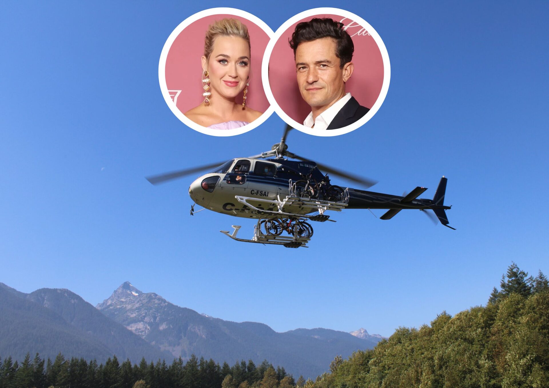 Katy Perry and Orlando Bloom Make Daredevil Leap From a Helicopter