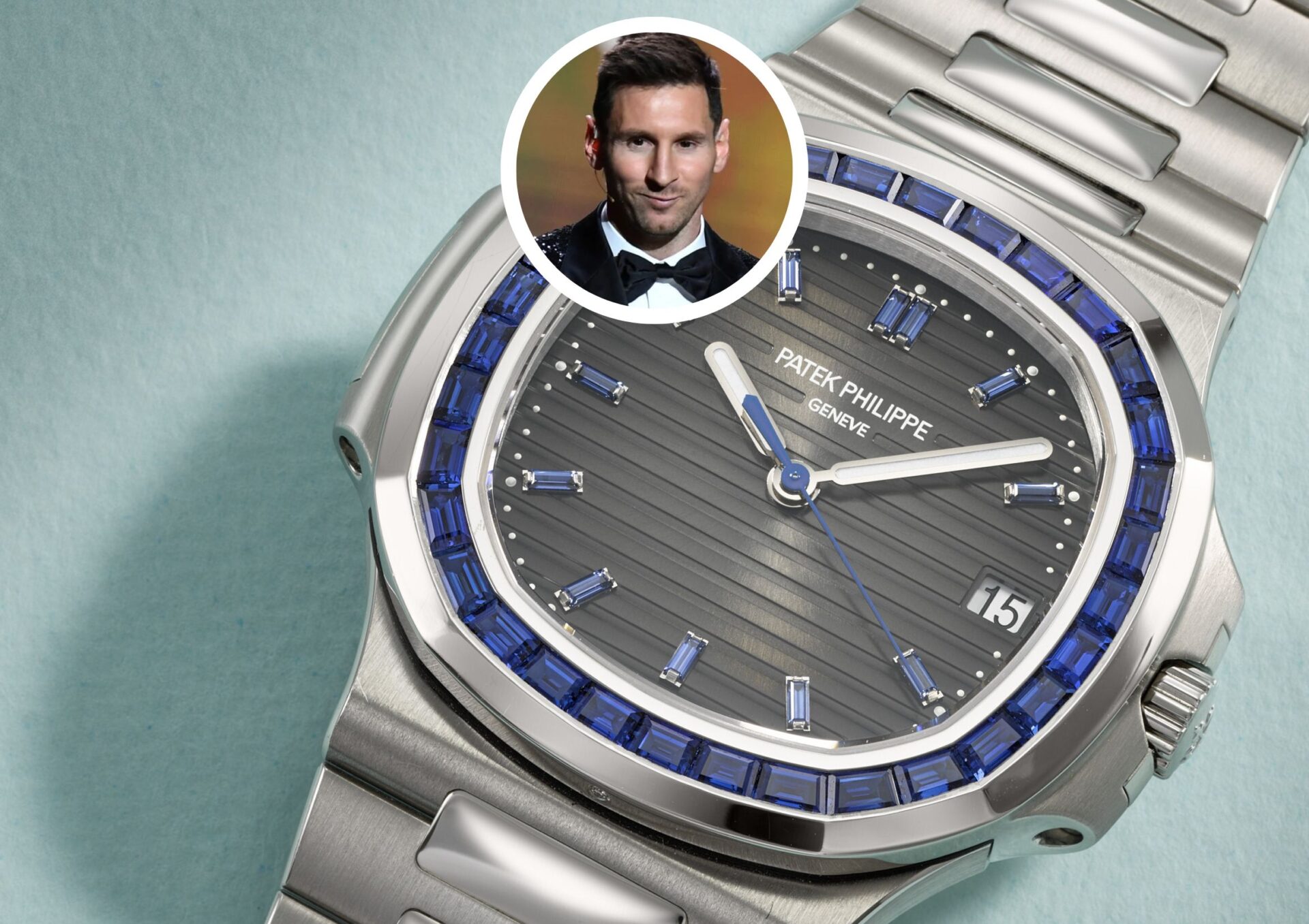 Lionel Messi’s ‘Blue Sapphire’ Patek Philipppe Nautilus Watch