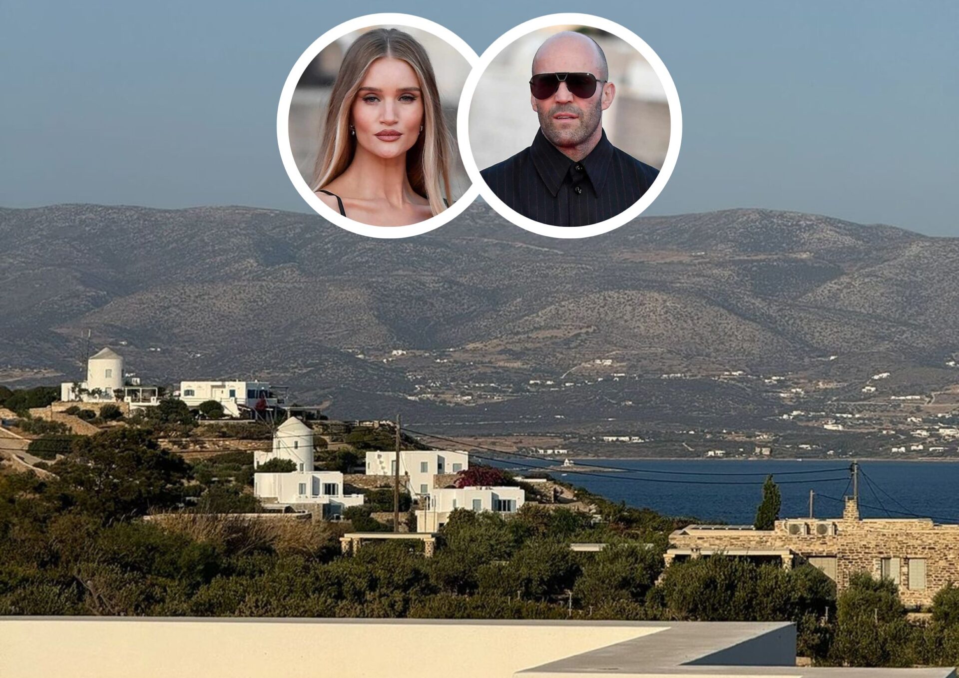 Rosie Huntington-Whiteley's Greece Vacation with Fiancé Jason Statham