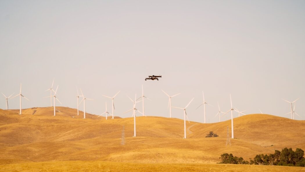 Flying a circuit near the small airport in Byron Calif