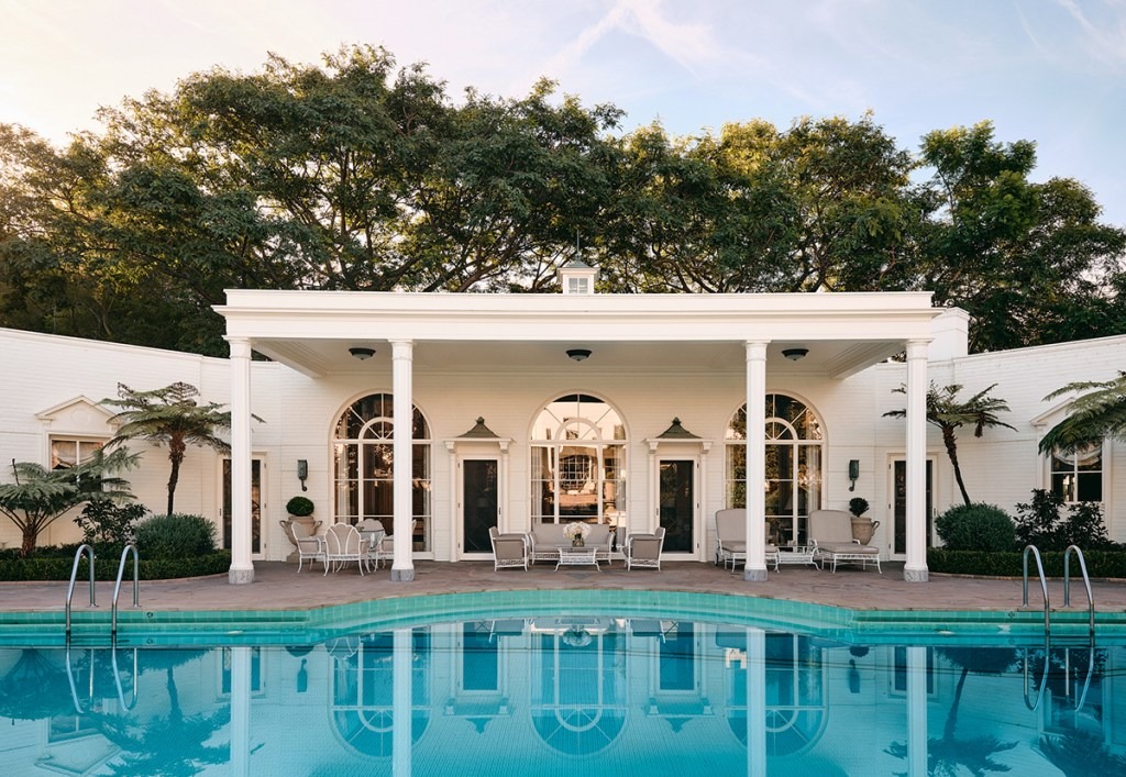 Poolside pavilion