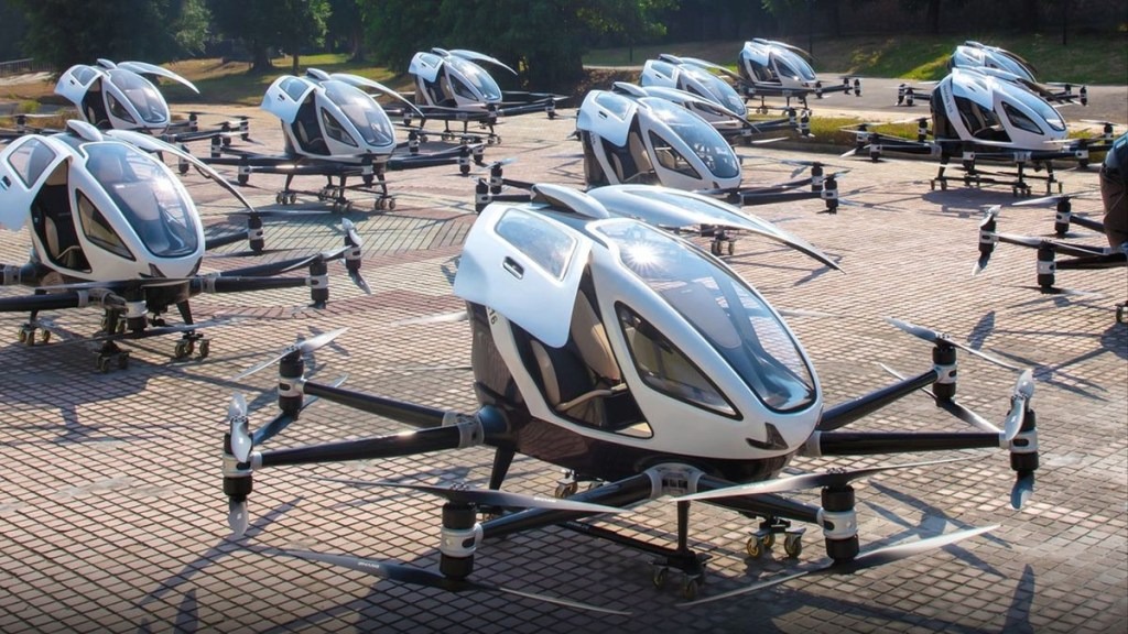 EHang two seat eVTOL model